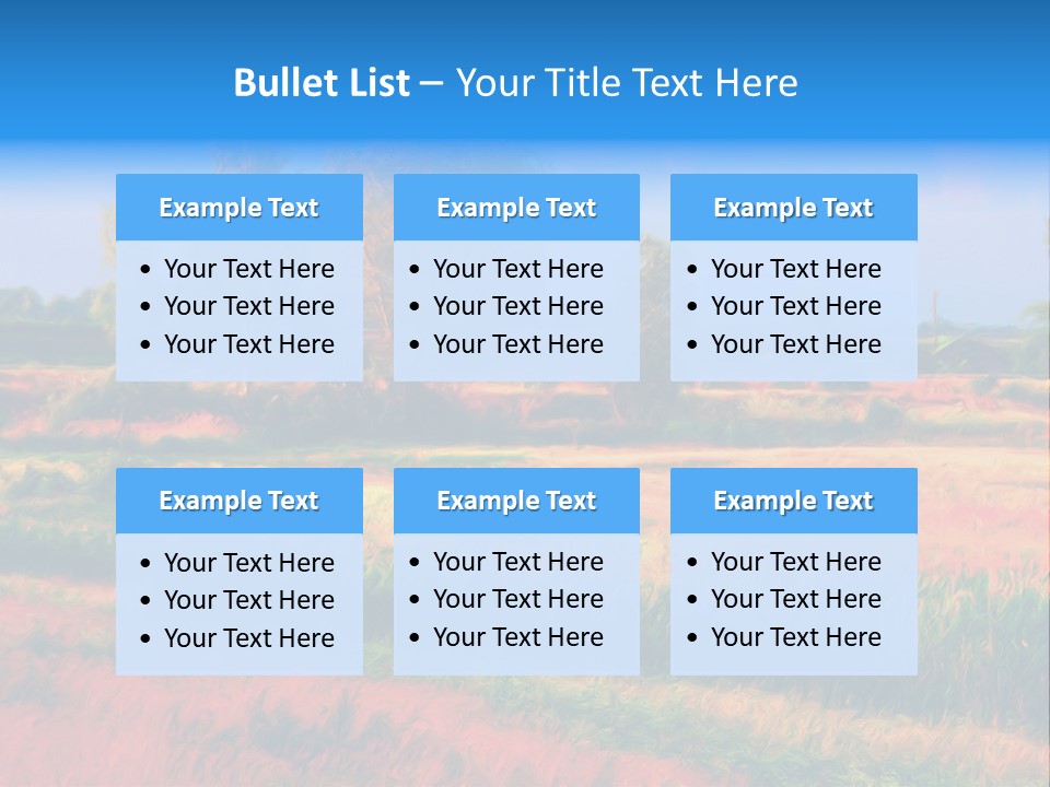 Vegetation Design Blue PowerPoint Template