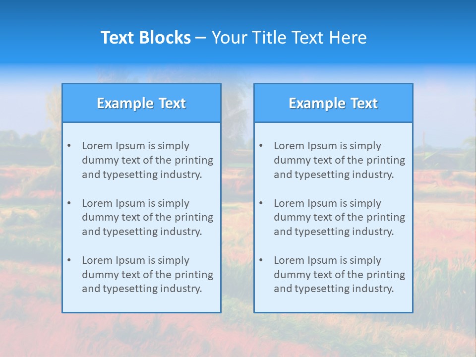 Vegetation Design Blue PowerPoint Template