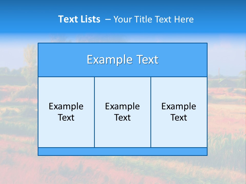 Vegetation Design Blue PowerPoint Template