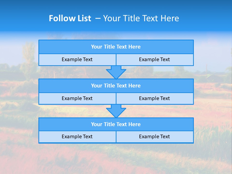 Vegetation Design Blue PowerPoint Template