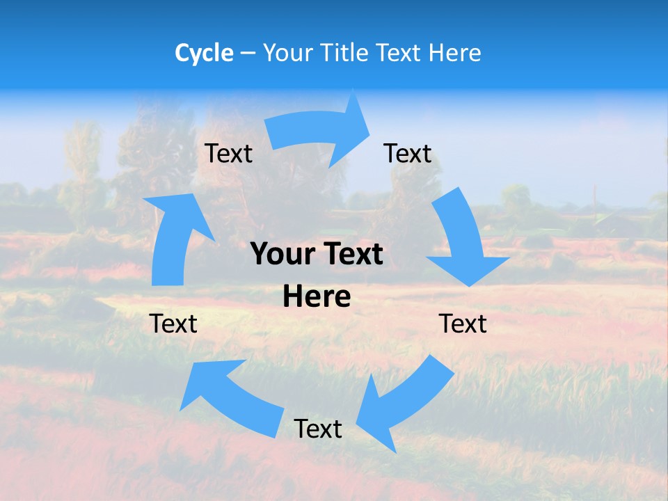 Vegetation Design Blue PowerPoint Template
