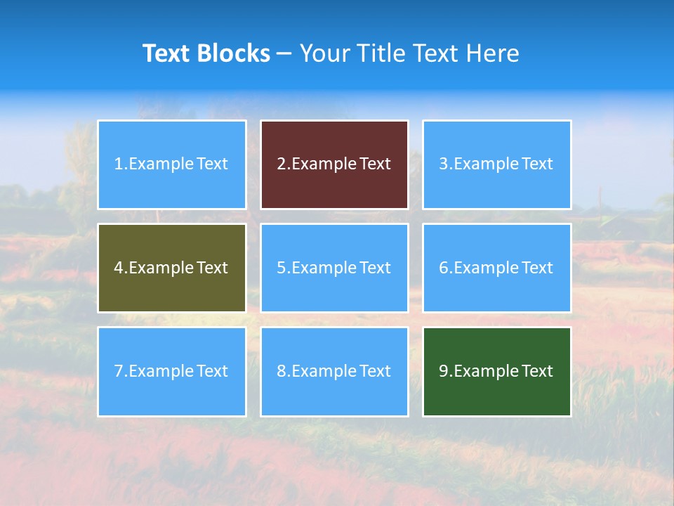 Vegetation Design Blue PowerPoint Template