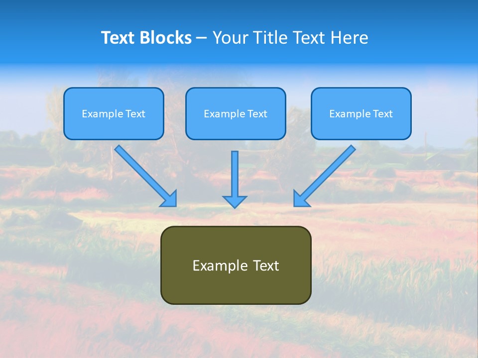 Vegetation Design Blue PowerPoint Template
