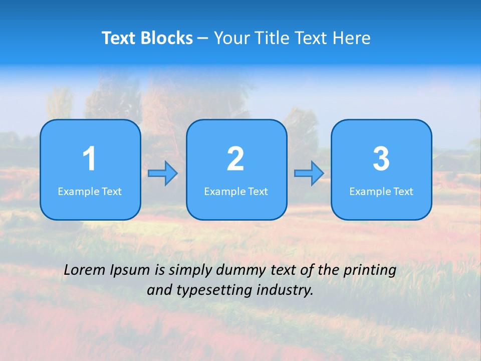 Vegetation Design Blue PowerPoint Template
