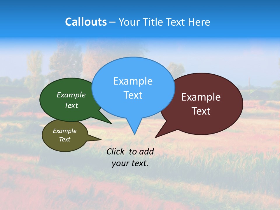 Vegetation Design Blue PowerPoint Template