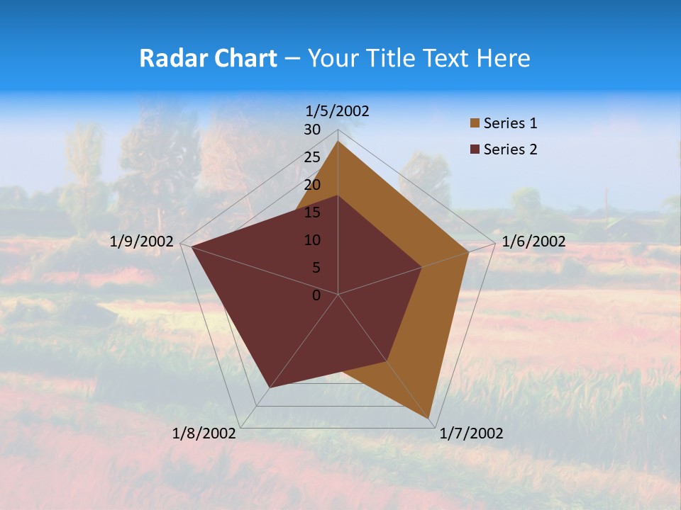 Vegetation Design Blue PowerPoint Template