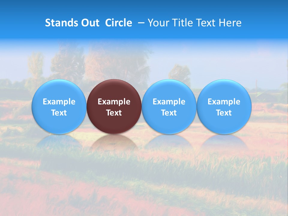 Vegetation Design Blue PowerPoint Template