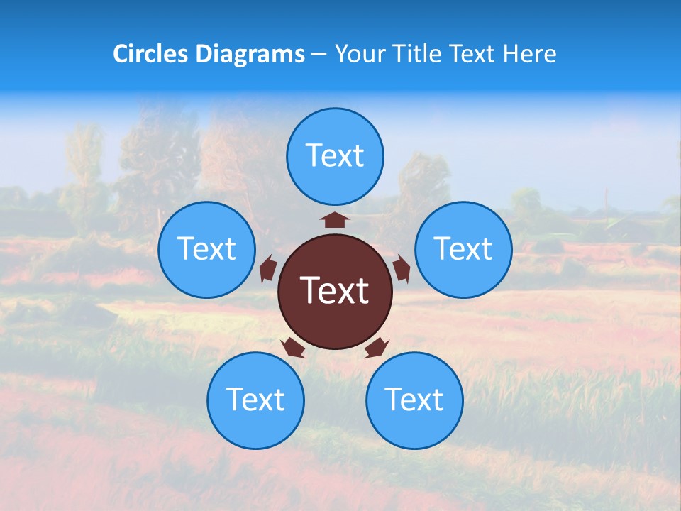 Vegetation Design Blue PowerPoint Template