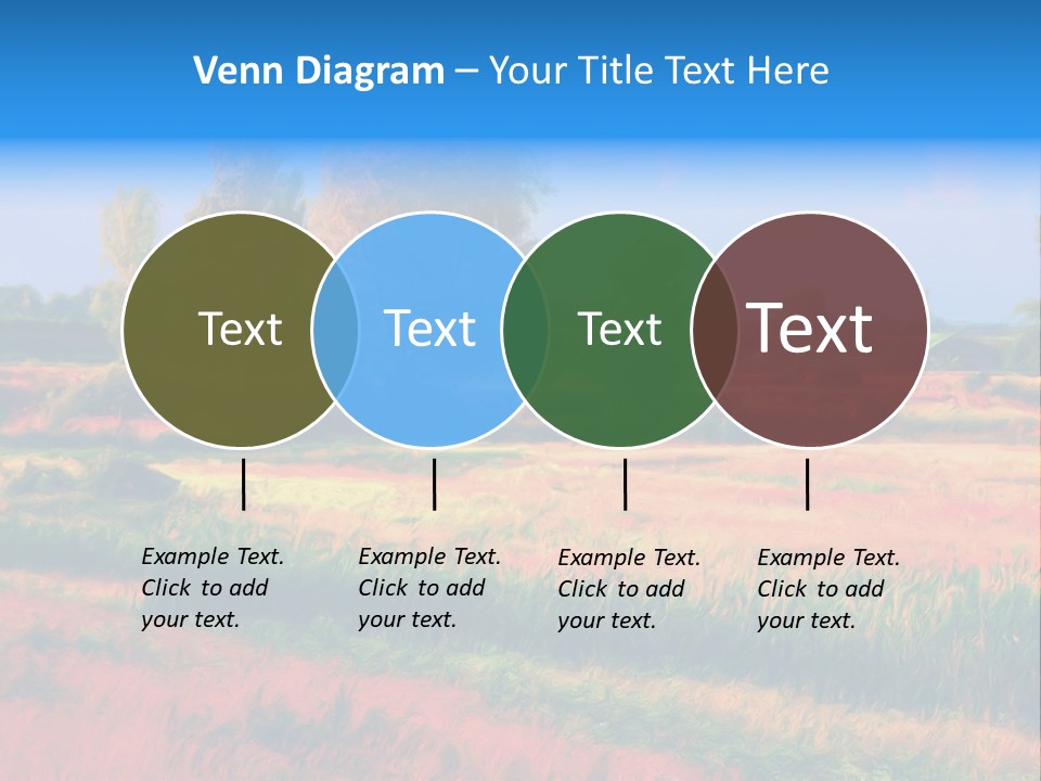 Vegetation Design Blue PowerPoint Template