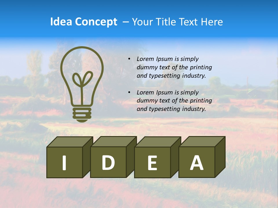 Vegetation Design Blue PowerPoint Template