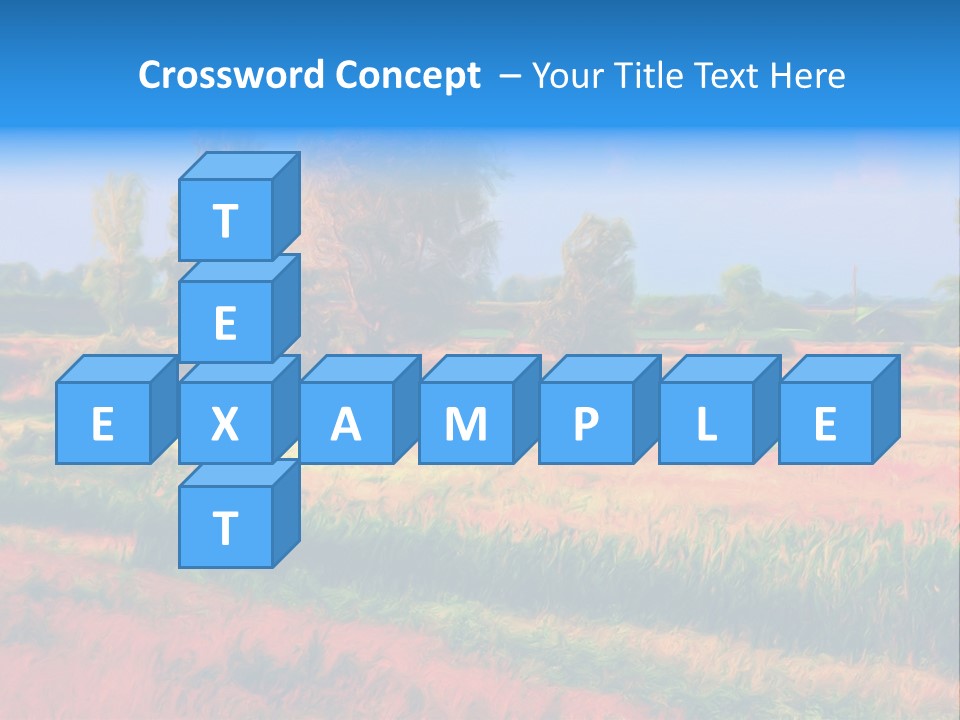 Vegetation Design Blue PowerPoint Template