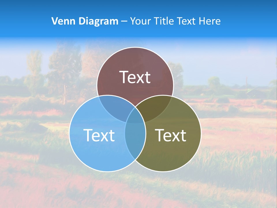 Vegetation Design Blue PowerPoint Template