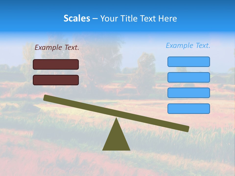 Vegetation Design Blue PowerPoint Template