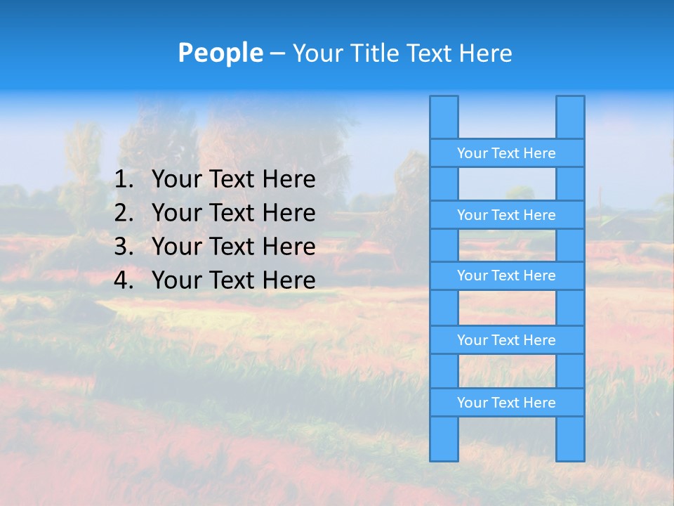 Vegetation Design Blue PowerPoint Template