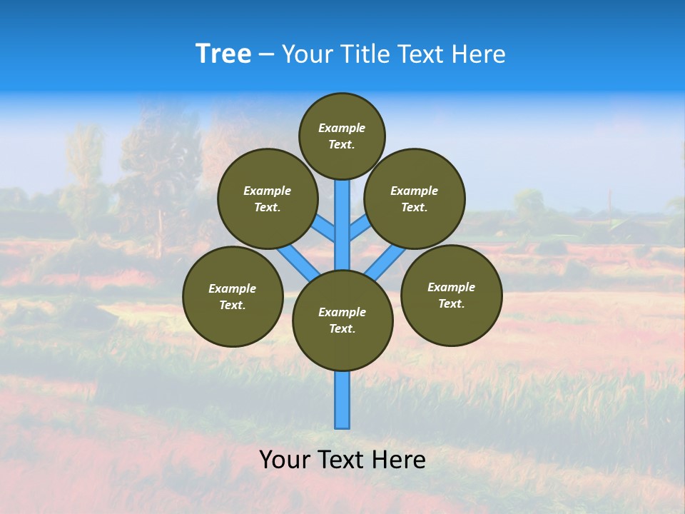 Vegetation Design Blue PowerPoint Template