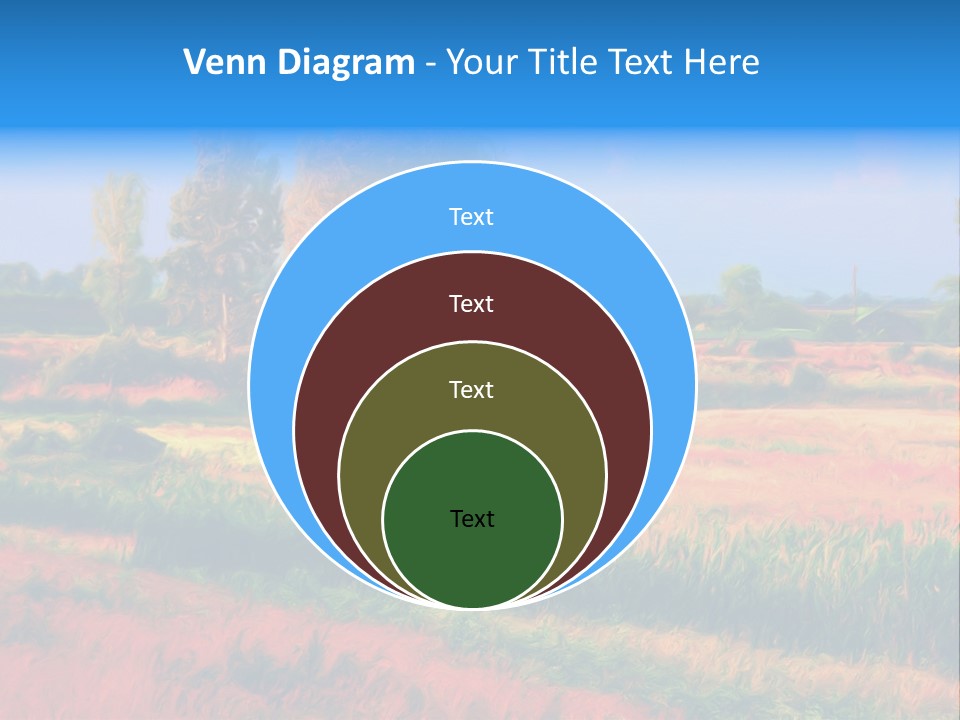 Vegetation Design Blue PowerPoint Template