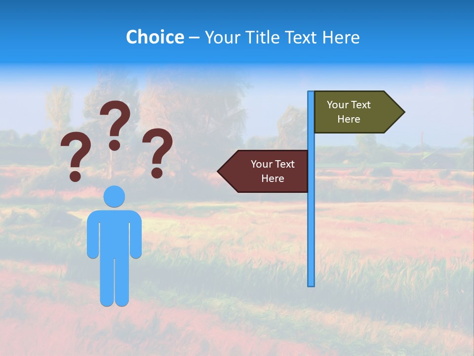 Vegetation Design Blue PowerPoint Template