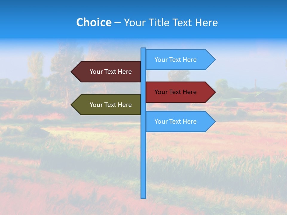 Vegetation Design Blue PowerPoint Template