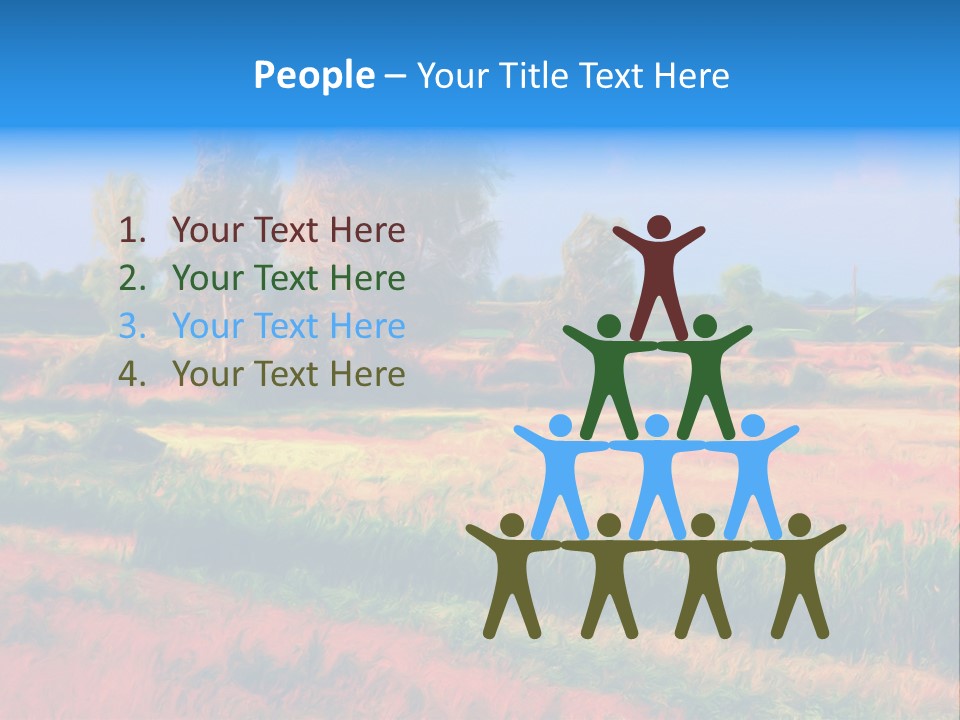 Vegetation Design Blue PowerPoint Template