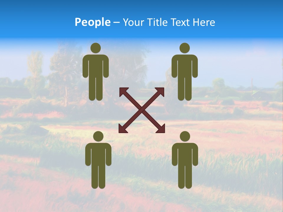 Vegetation Design Blue PowerPoint Template