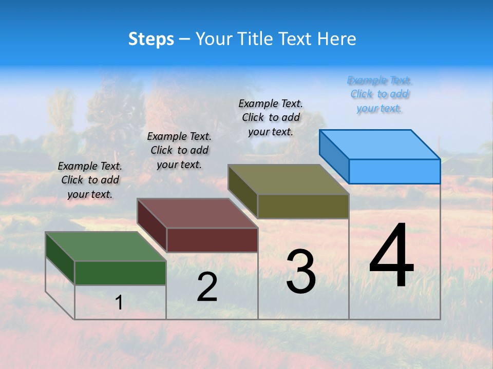 Vegetation Design Blue PowerPoint Template