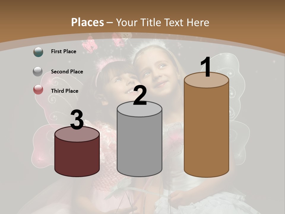 Cheerful Magic Girl PowerPoint Template