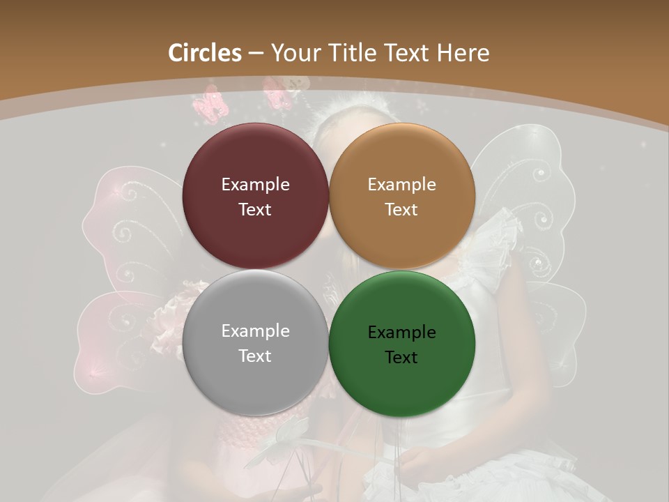 Cheerful Magic Girl PowerPoint Template