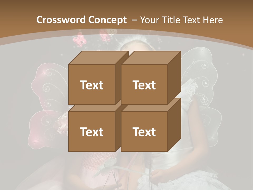 Cheerful Magic Girl PowerPoint Template