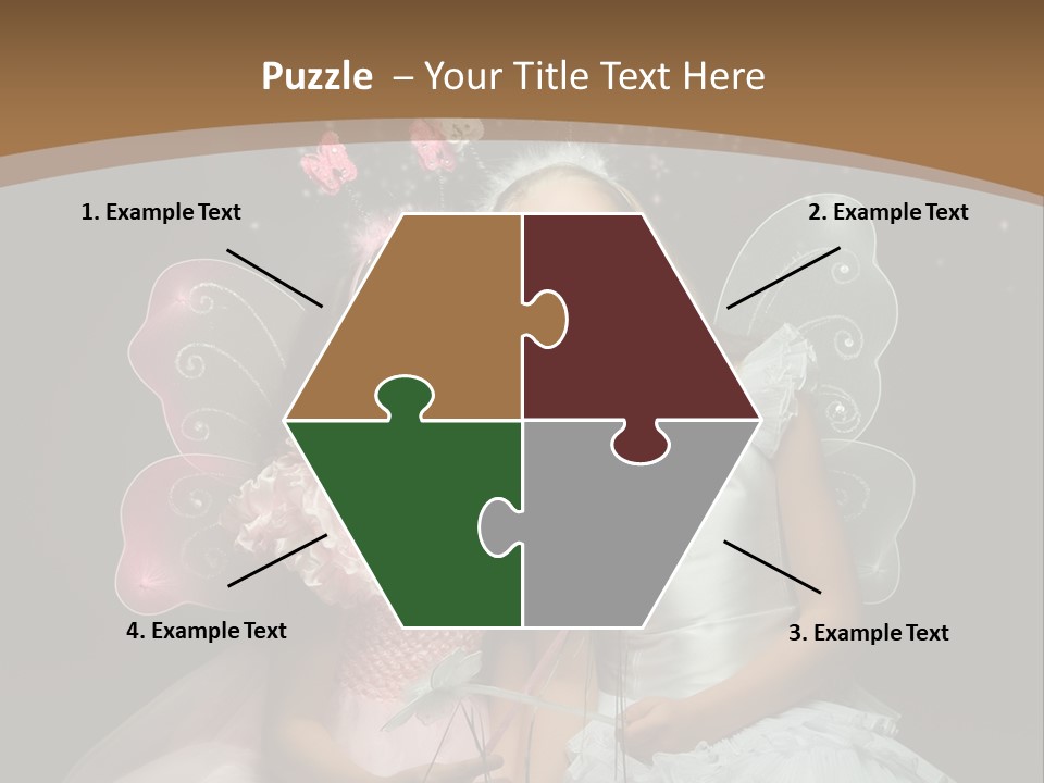 Cheerful Magic Girl PowerPoint Template