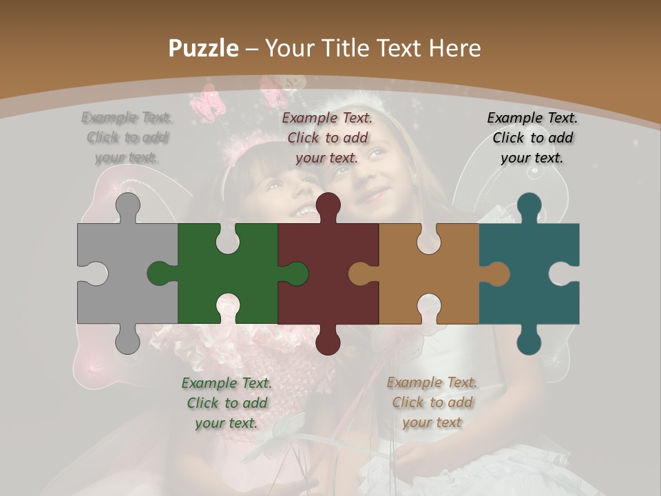 Cheerful Magic Girl PowerPoint Template