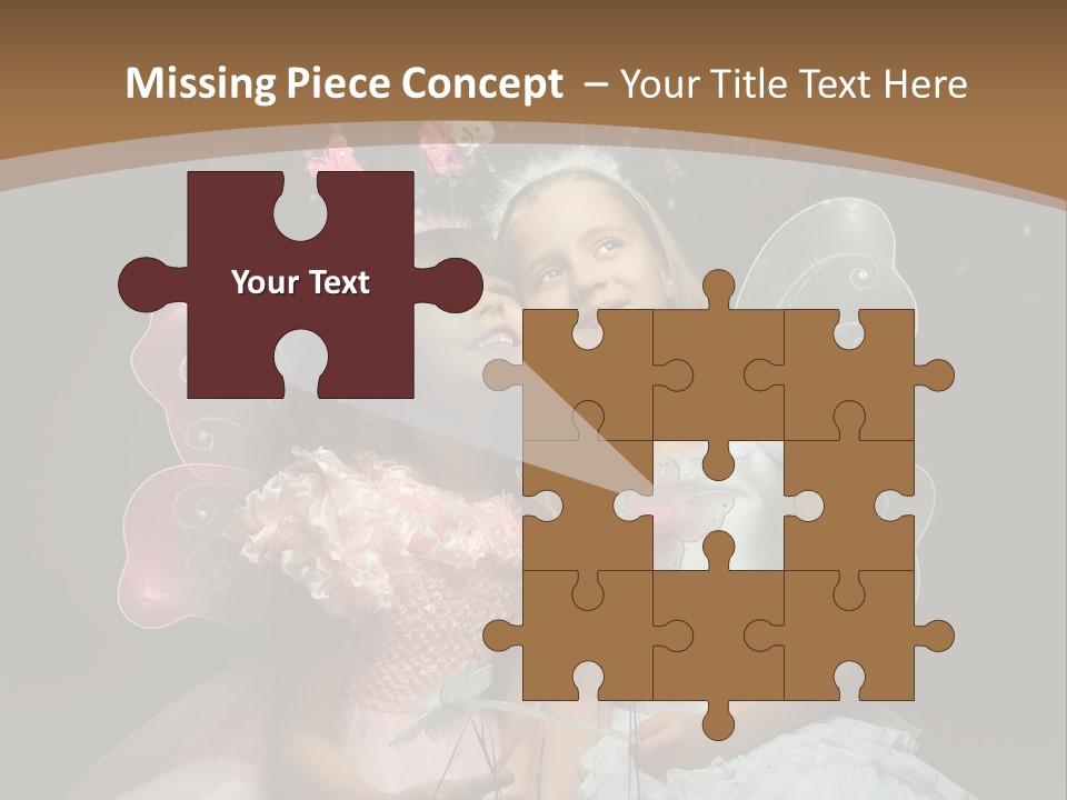 Cheerful Magic Girl PowerPoint Template