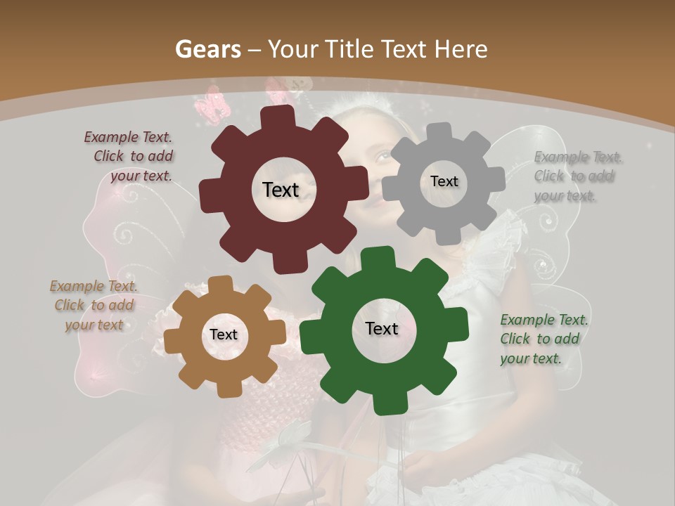 Cheerful Magic Girl PowerPoint Template