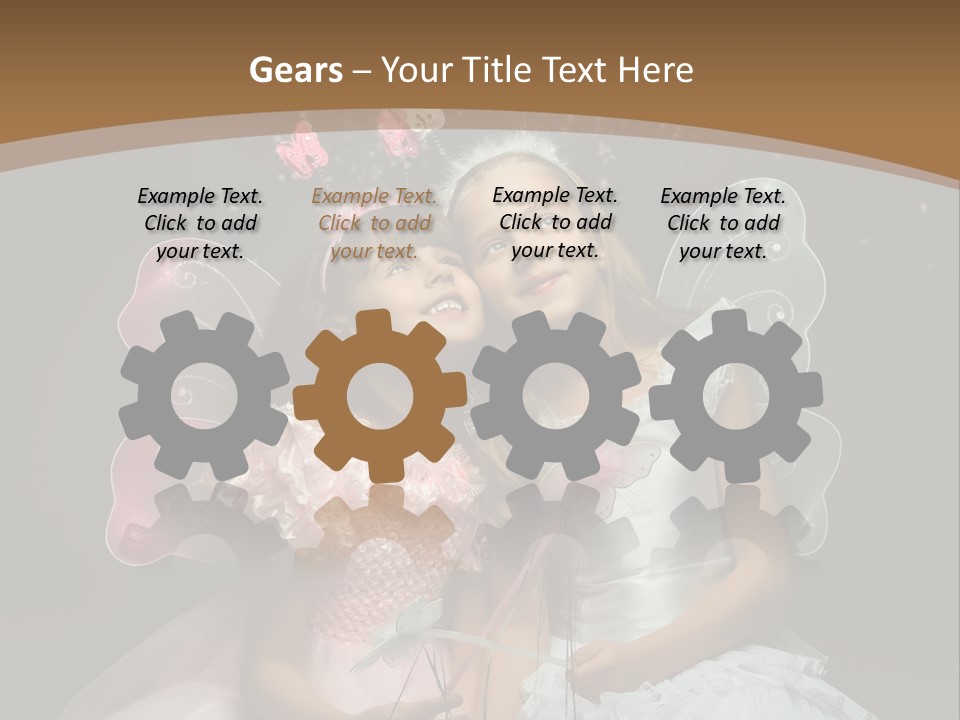 Cheerful Magic Girl PowerPoint Template