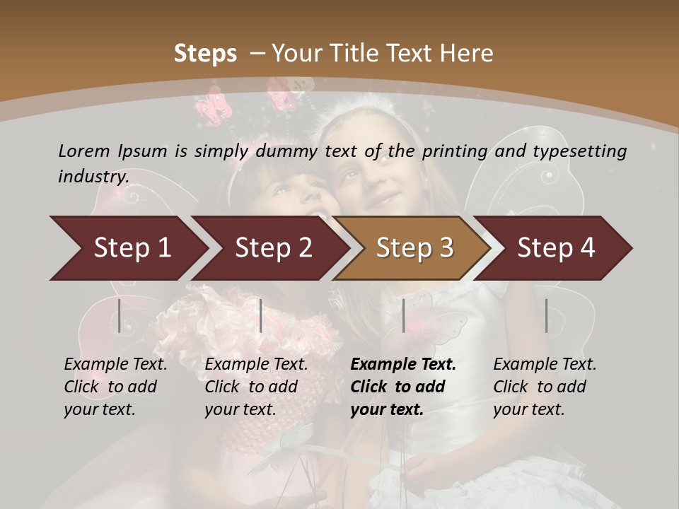 Cheerful Magic Girl PowerPoint Template