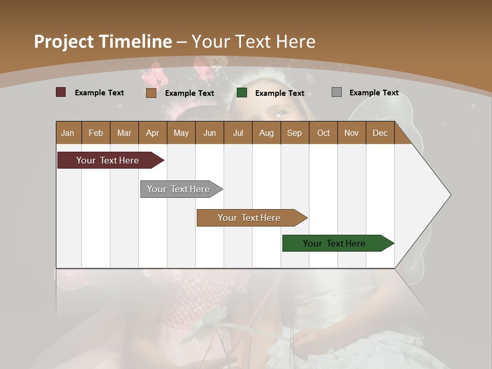 Cheerful Magic Girl PowerPoint Template