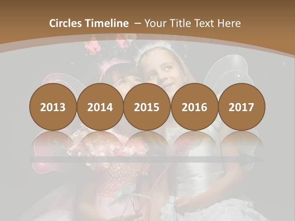 Cheerful Magic Girl PowerPoint Template