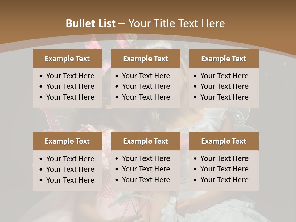 Cheerful Magic Girl PowerPoint Template