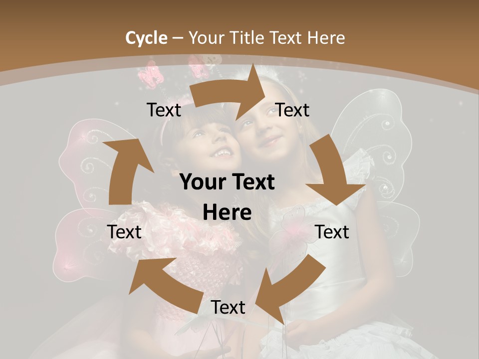 Cheerful Magic Girl PowerPoint Template