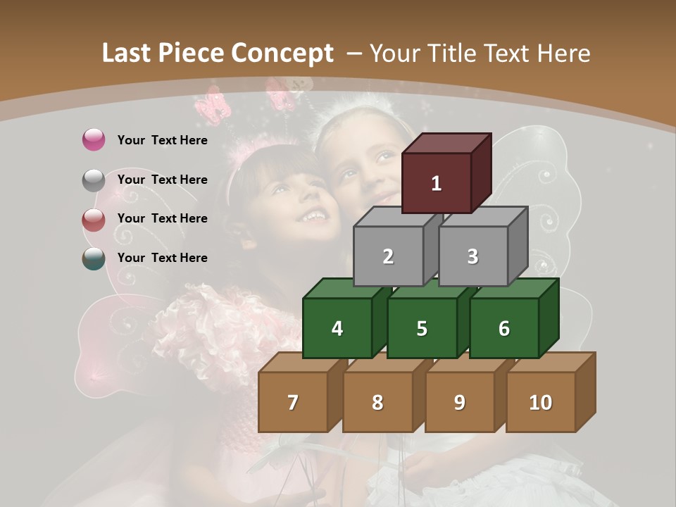 Cheerful Magic Girl PowerPoint Template