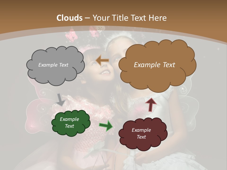 Cheerful Magic Girl PowerPoint Template