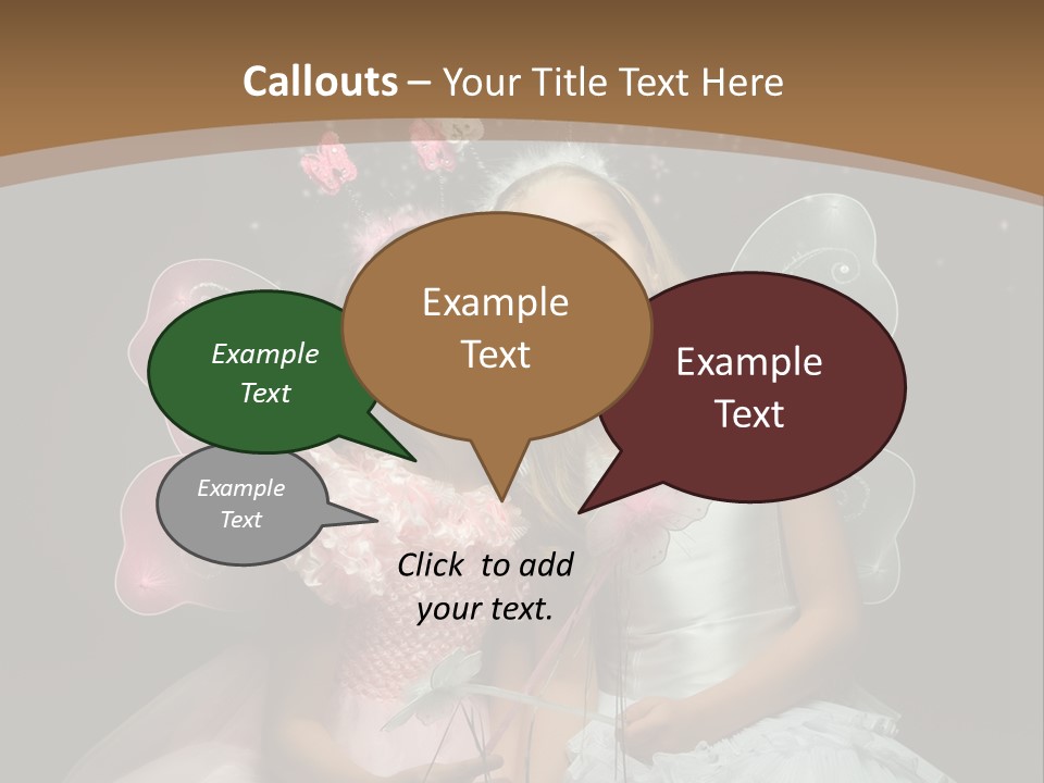 Cheerful Magic Girl PowerPoint Template