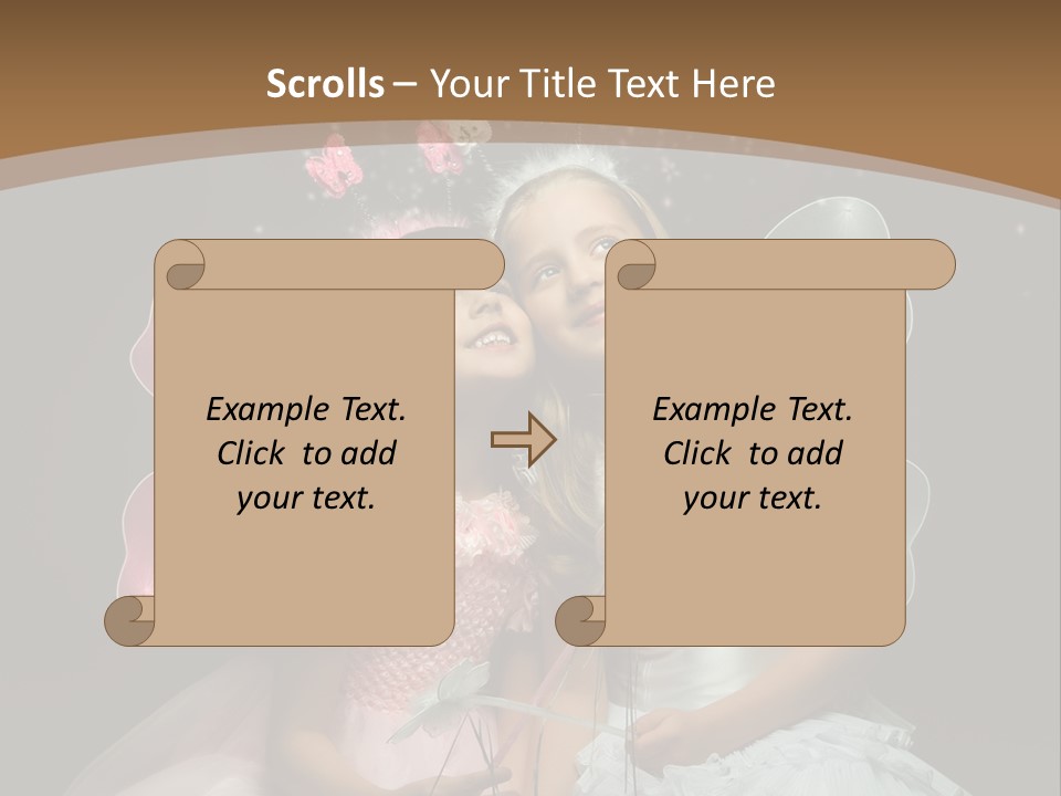 Cheerful Magic Girl PowerPoint Template