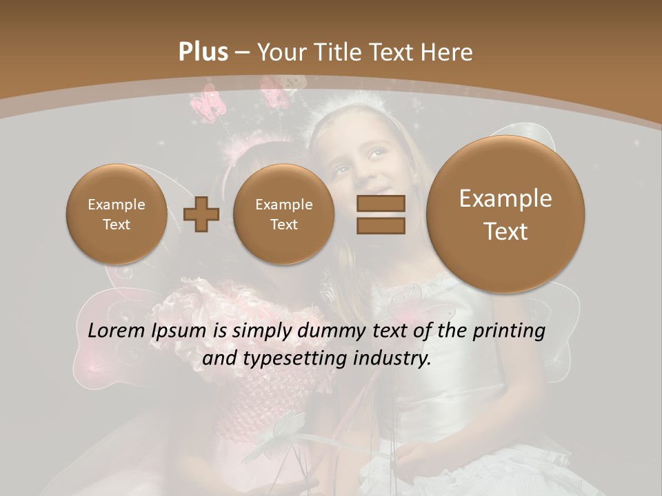 Cheerful Magic Girl PowerPoint Template