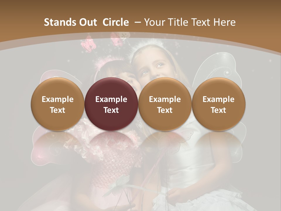 Cheerful Magic Girl PowerPoint Template