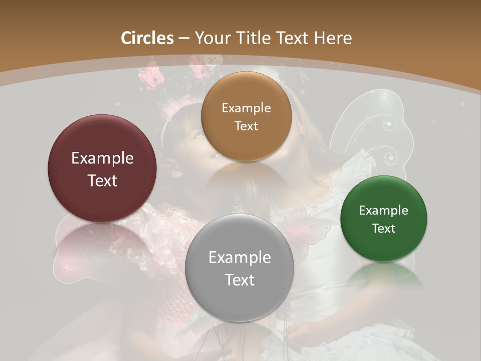 Cheerful Magic Girl PowerPoint Template