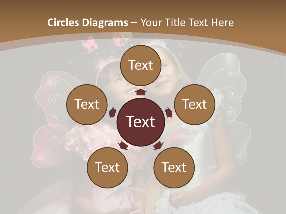 Cheerful Magic Girl PowerPoint Template