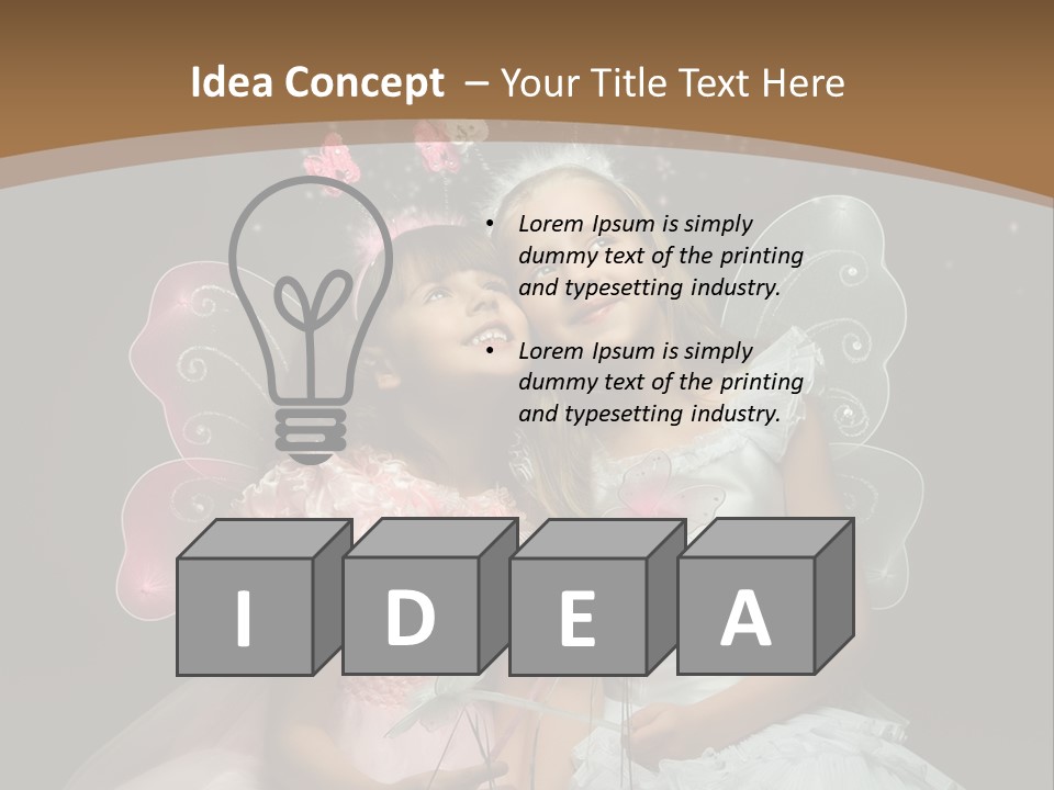 Cheerful Magic Girl PowerPoint Template