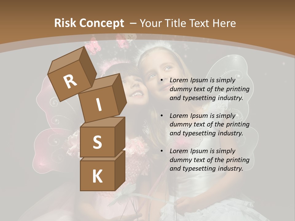 Cheerful Magic Girl PowerPoint Template