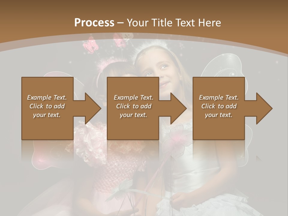 Cheerful Magic Girl PowerPoint Template