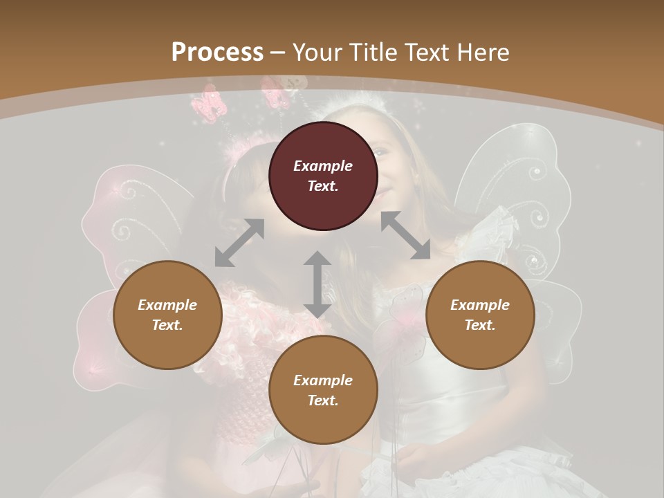 Cheerful Magic Girl PowerPoint Template